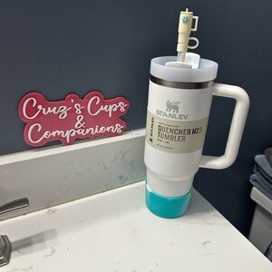 Stanley 30 oz White and Teal Accessories Set